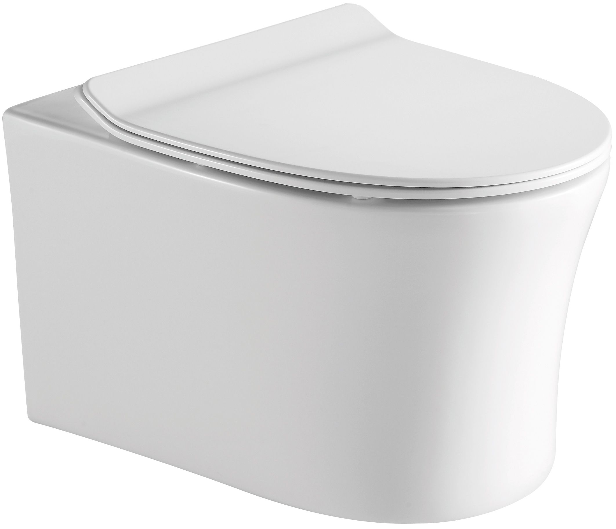 Унитаз подвесной SantiLine SL-5006 безободковый, с микролифтом - 0