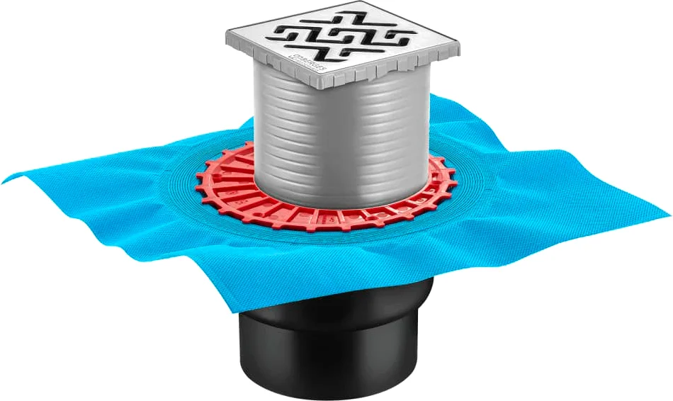 Душевой трап Berges Zentrum Antik 10х10 хром матовый 090464 - 0