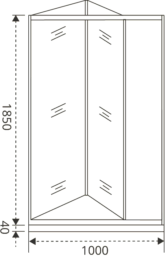 Душевая дверь в нишу Good Door Infinity SD-100-G-CH ИН00048 - 3