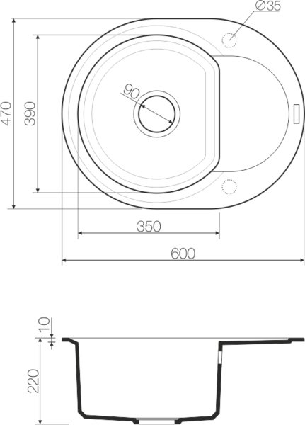Мойка кухонная Omoikiri Sakaime 60E-SA бежевая 4993122 - 2