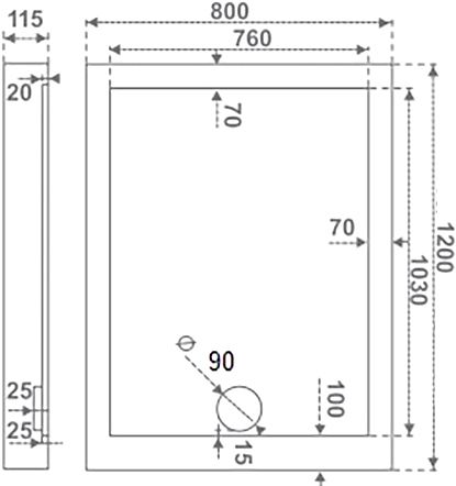 Поддон для душа Good Door Олимпик 120x80 ПН00056 - 2