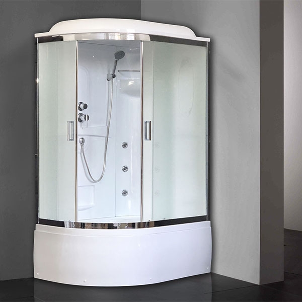 Душевая кабина Royal Bath 120х80 хром стекло матовое с гидромассажем RB8120ВК2-M-CH-R - 1