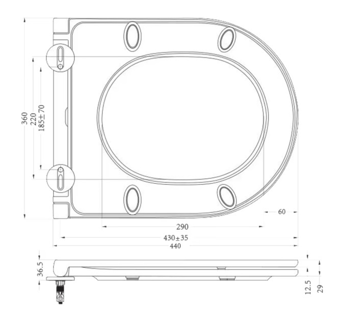 Сиденье для унитаза Cezares белый, с микролифтом  CZR-870-SC - 1