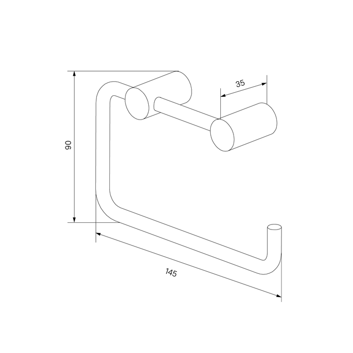 Держатель для туалетной бумаги без крышки PETG000i43 - 1