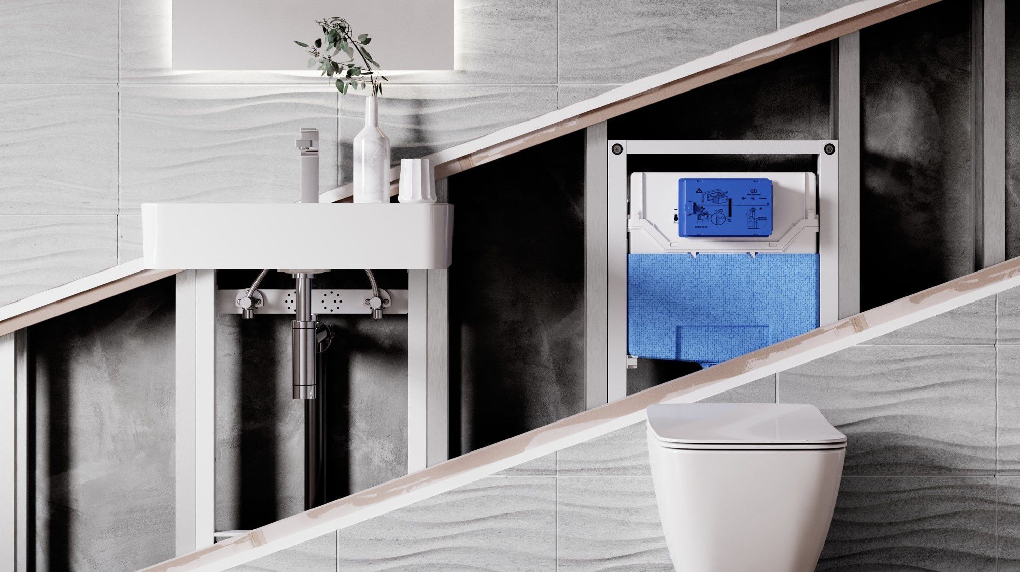 Комплект Ideal Standard Connect Air AquaBlade E212801 унитаз + инсталляция с кнопкой смыва - 9