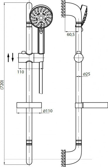 Душевой гарнитур Cezares Articoli vari  CZR-C-SD1-01 - 1
