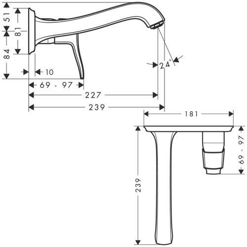 Смеситель для раковины Hansgrohe Metris Classic, никель  31003820 - 1