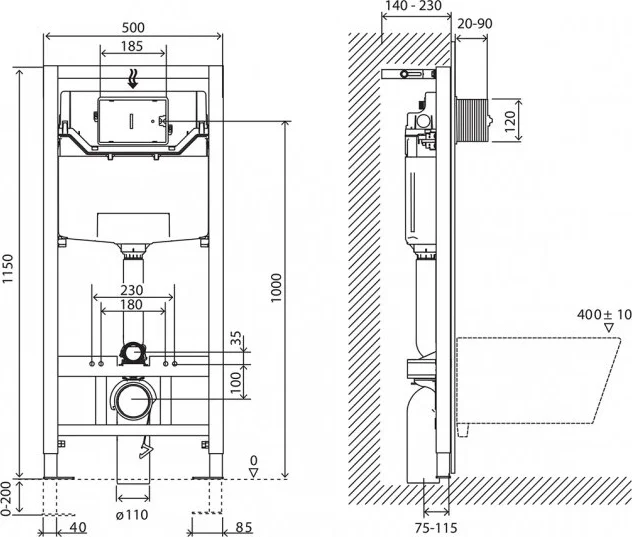 Система инсталляции для унитазов BelBagno  BB001-120 - 4
