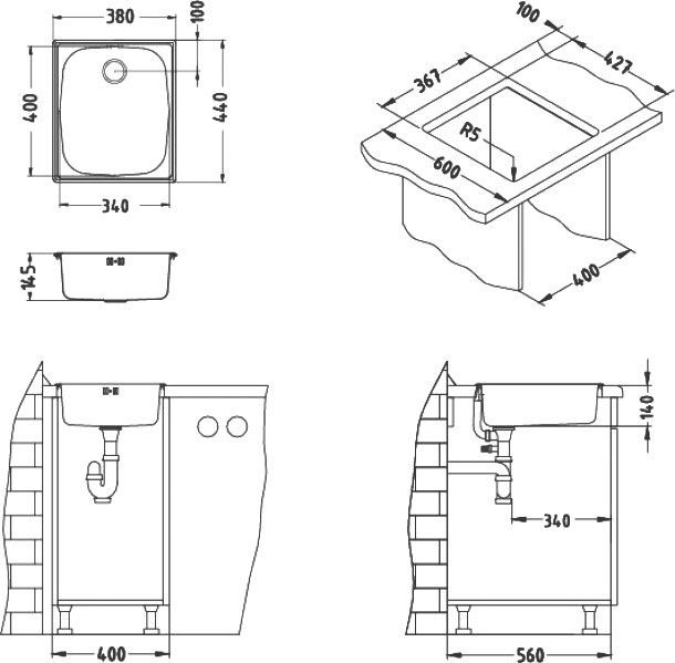 Мойка кухонная Alveus Basic 10 1008694 - 2