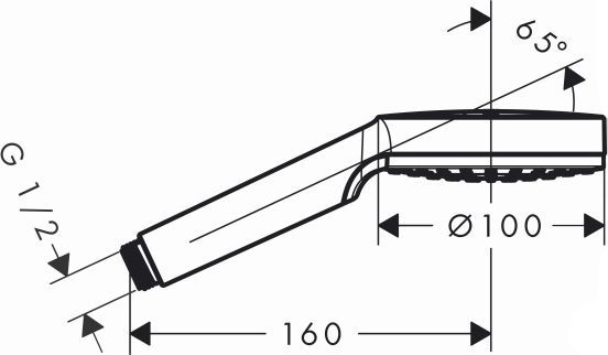 Душевая лейка Hansgrohe Crometta 1jet 26331400 - 4