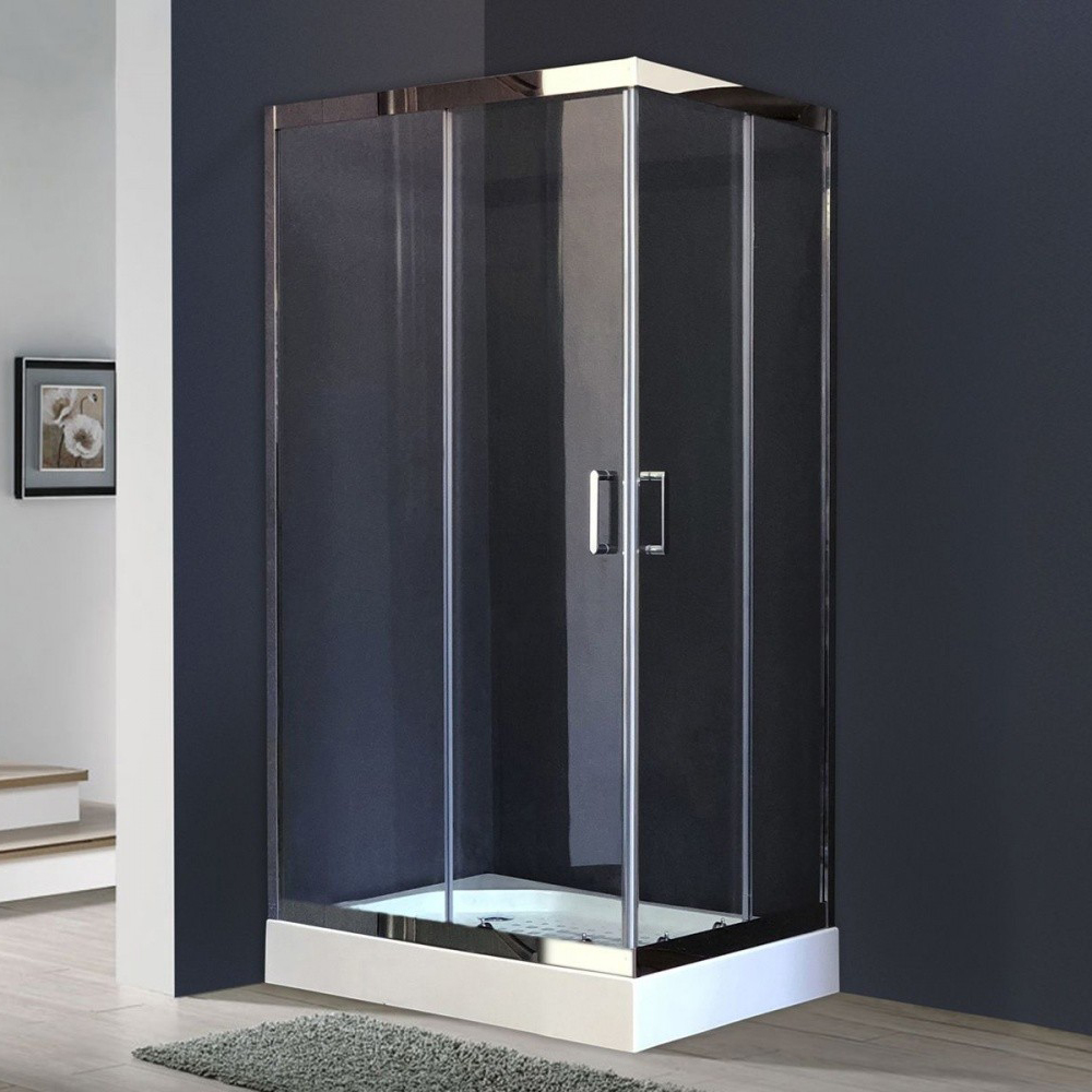 Душевой уголок Royal Bath HPD 100x90 профиль хром стекло прозрачное RB9100HPD-T-CH - 0