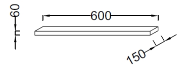Стеклянная полка Jacob Delafon   EB500-N18 - 1