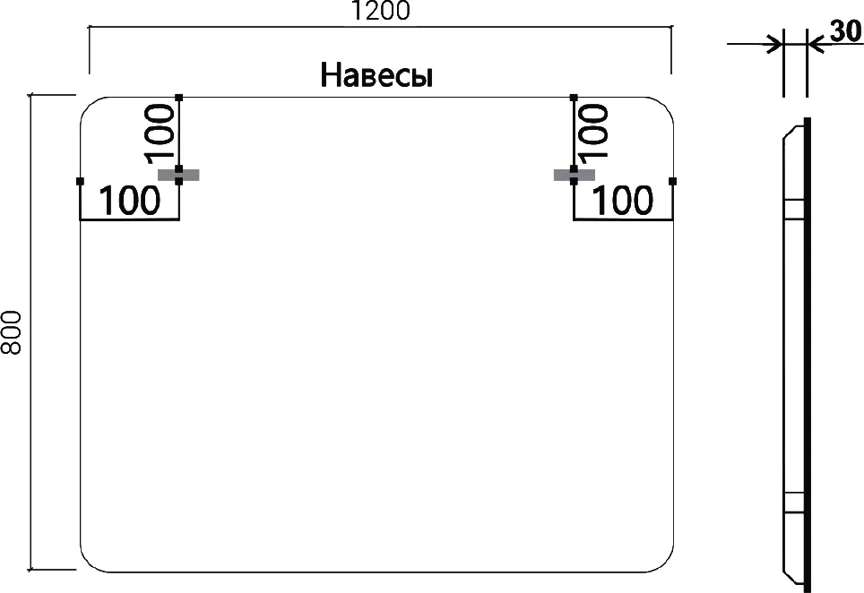 Зеркало Vincea 120х80 c подсветкой VLM-3MA120-2 - 2