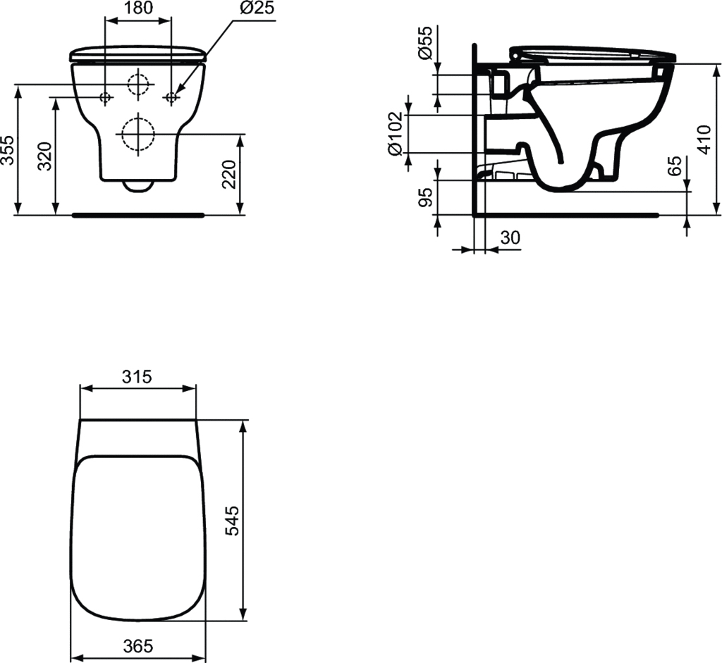 Унитаз подвесной Ideal Standard Esedra с крышкой, белый (T386001) - 7