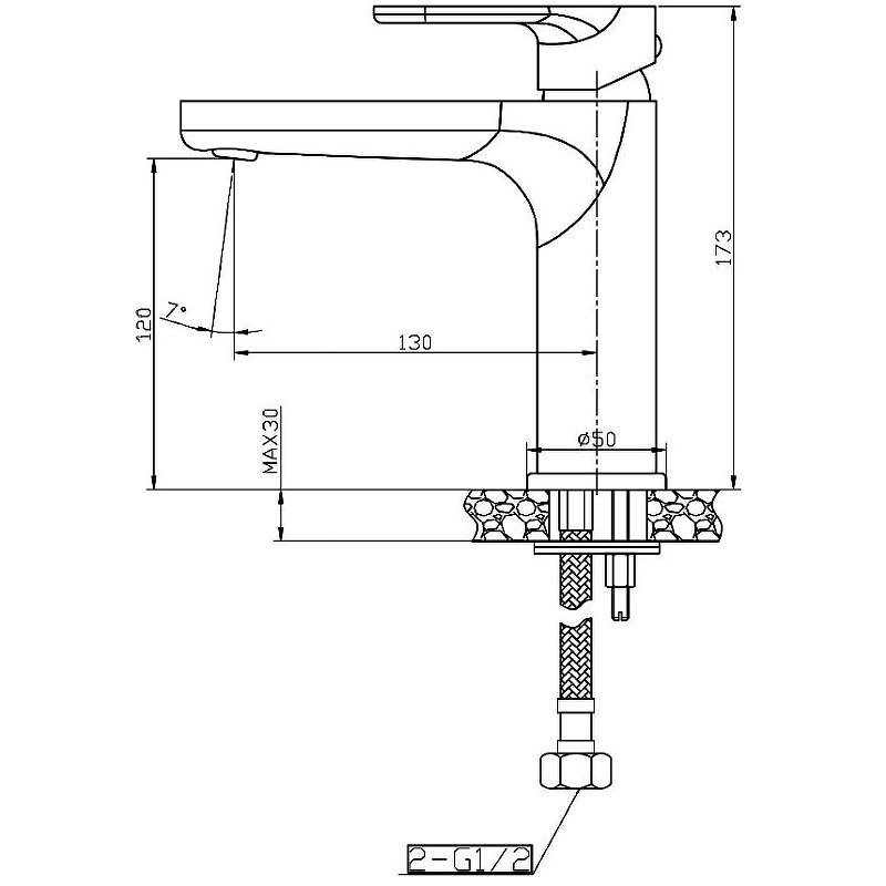 Смеситель для раковины Agger Gorgeous черный матовый A0202144 - 3