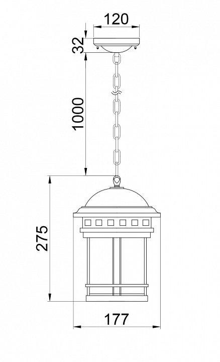 Уличный подвесной светильник Maytoni Salamanca O031PL-01BR - 1