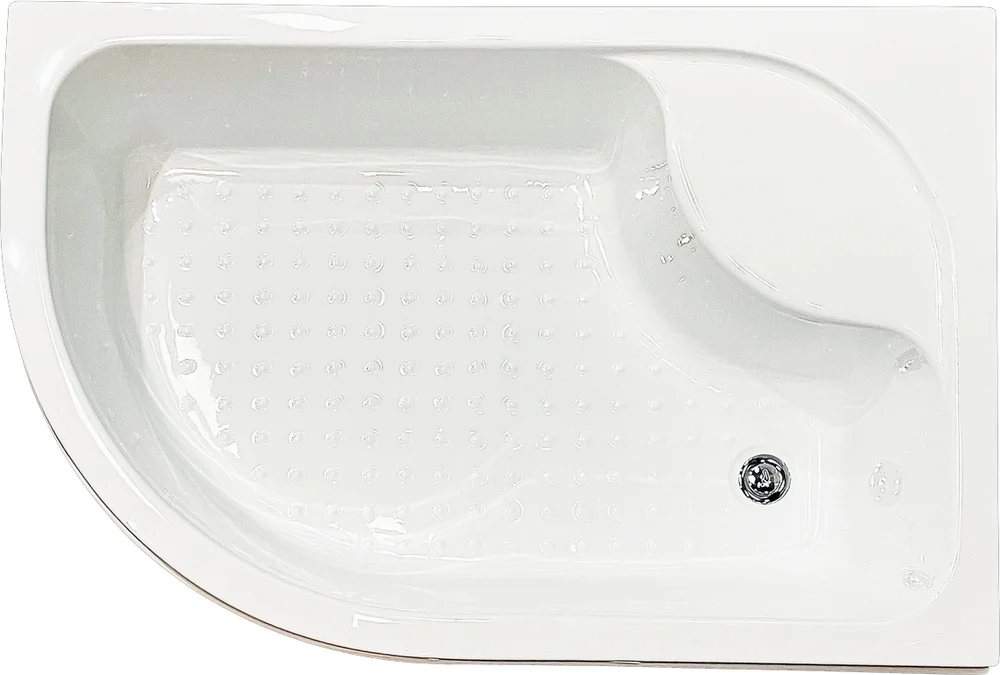Душевой уголок Royal Bath ВК 120х80 R с поддоном профиль черный стекло прозрачное RB8120BK-T-BL-R - 2