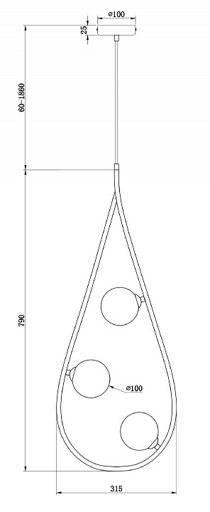 Подвесная люстра Freya Perlina FR4005PL-03B2 - 2