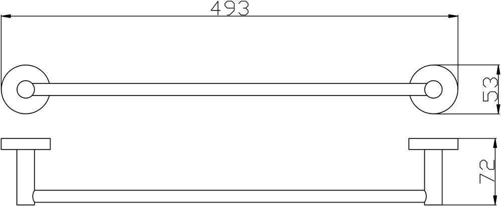 Полотенцедержатель Rav Slezak Colorado 50 хром COA0701/45 - 1