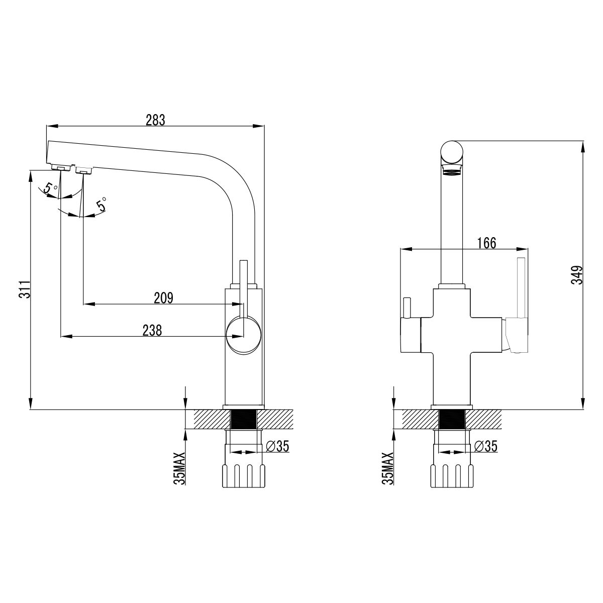 Смеситель для кухонной мойки Lemark Comfort хром  LM3060C - 1