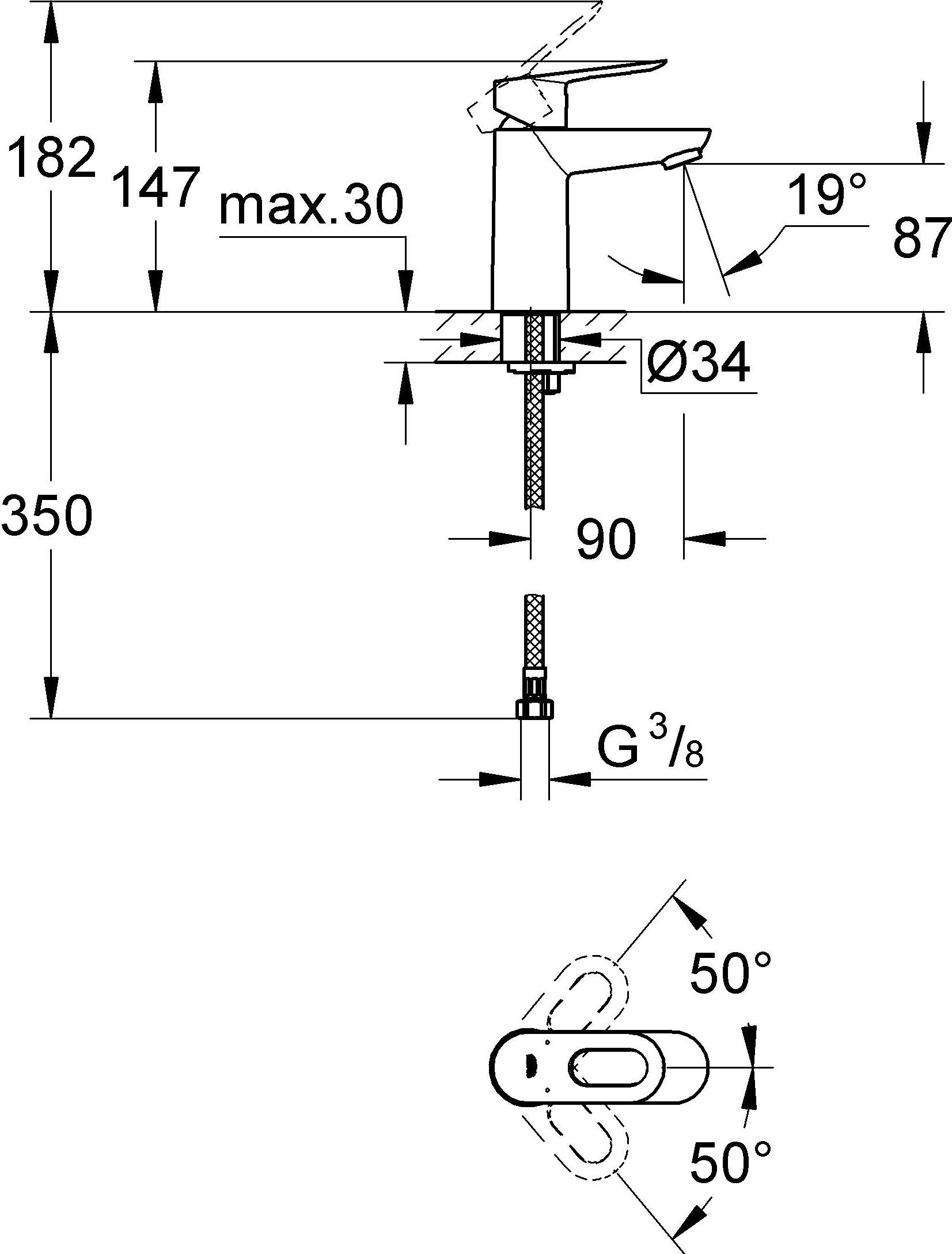 Смеситель Grohe BauLoop 23337000 для раковины - 3