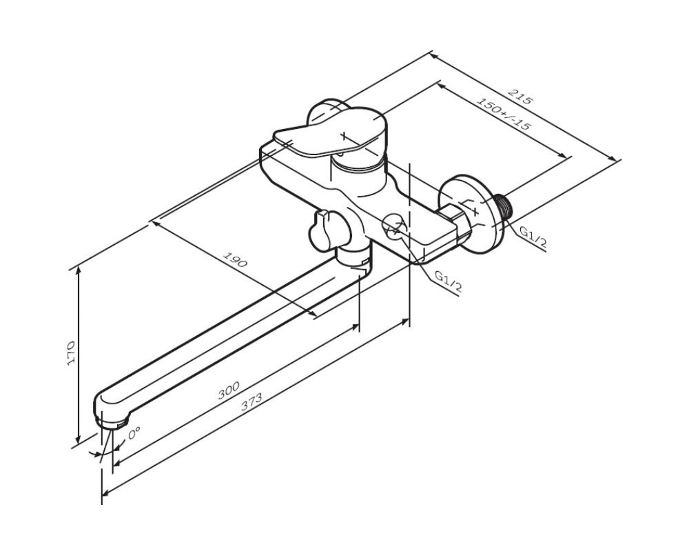 Смеситель AM.PM X-Joy F85A90000 универсальный - 7