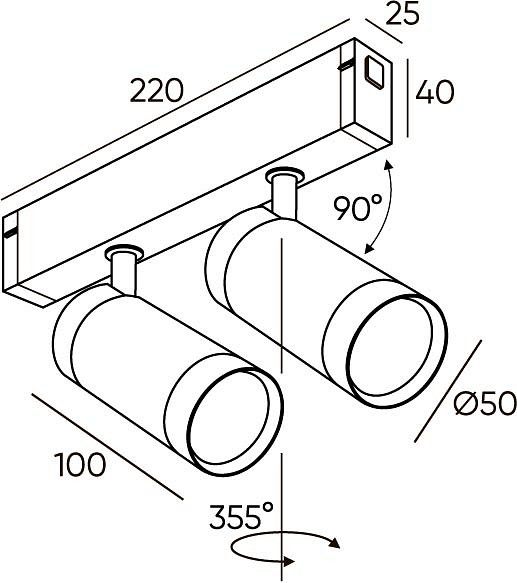 Трековый светодиодный светильник Denkirs Smart Spot DK8012-BG - 6