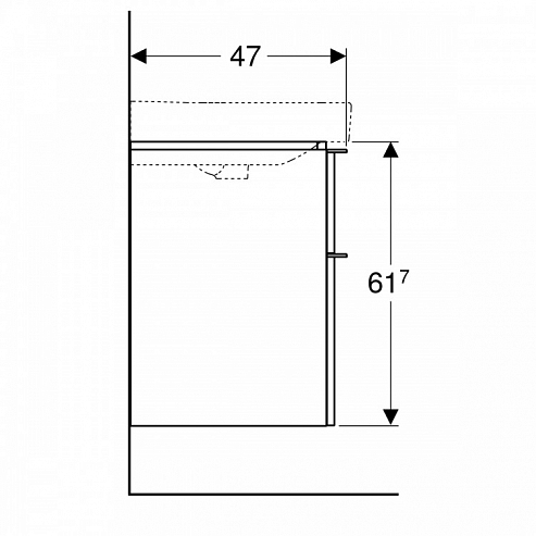 Тумба Smyle Square п/умыв 120 бел глян Geberit 500.355.00.1 - 3