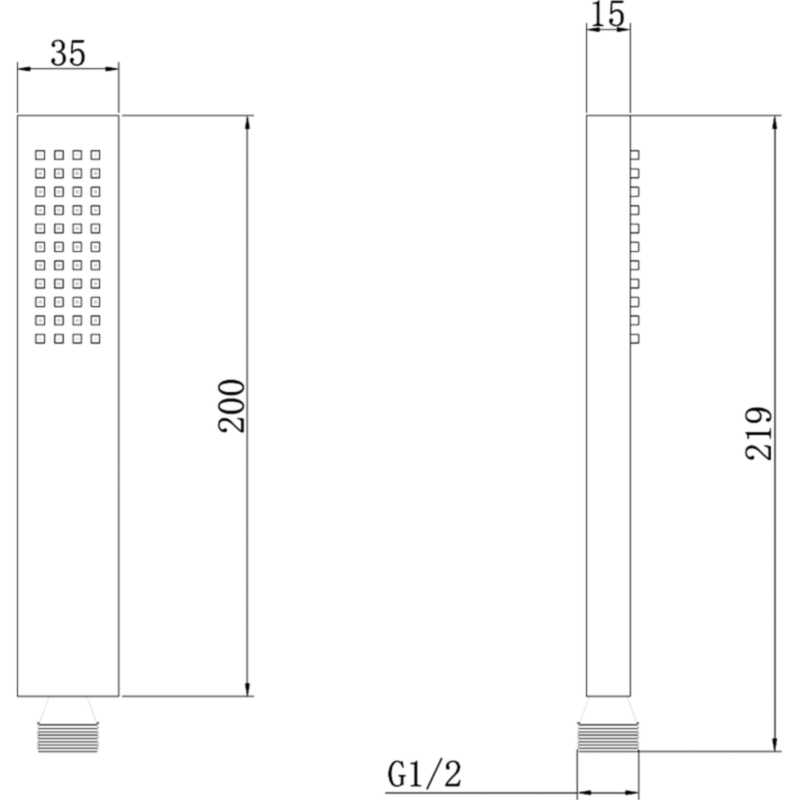 Душевая лейка Abber белый, матовый  AF0050W - 1