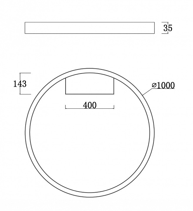 Накладной светильник Maytoni Rim MOD058CL-L65W4K - 2