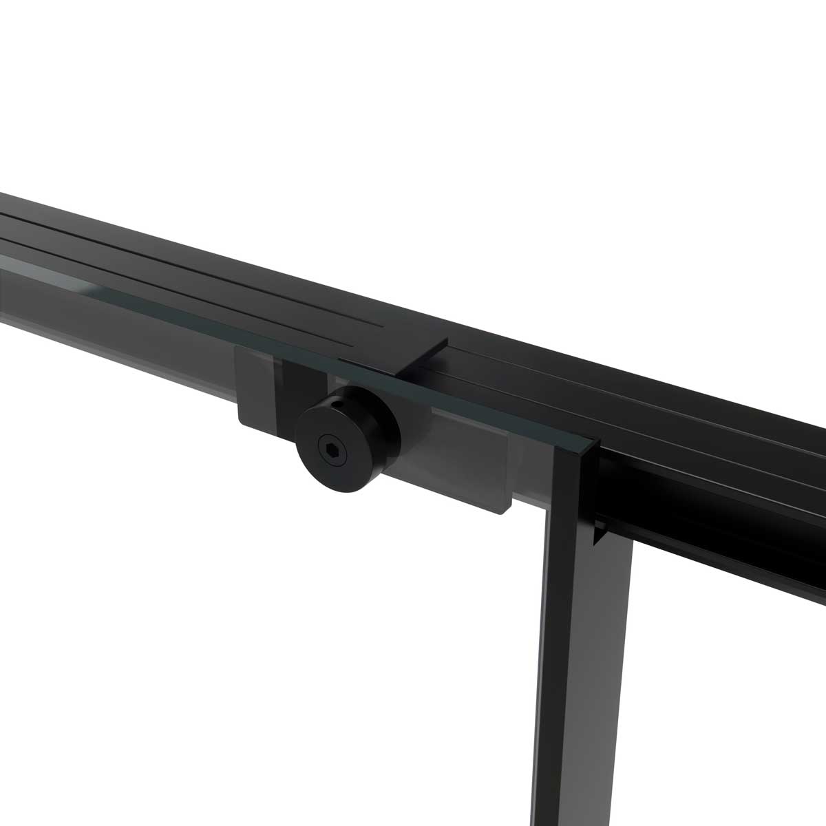 Душевой уголок Vincea Slim Soft 100х100 профиль черный стекло прозрачное  VSR-1SS1010CLB - 2