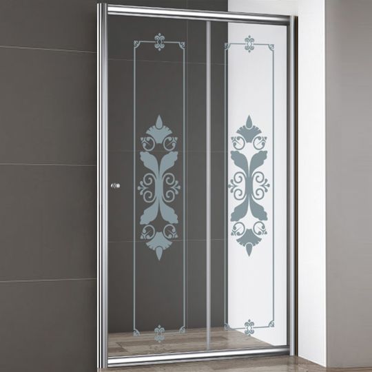 Душевая дверь в нишу Cezares Giubileo-BF-1 стекло с узором, хром GIUBILEO-BF-1-120-CP-Cr - 0