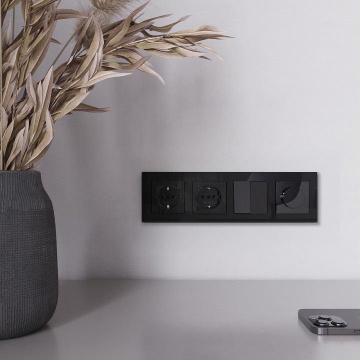 Диммер без рамки Werkel Черный акрил W1142048 - 1