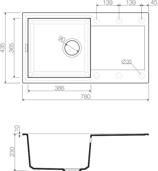 Мойка кухонная Omoikiri Sakaime 78-PL платина 4993196 - 2