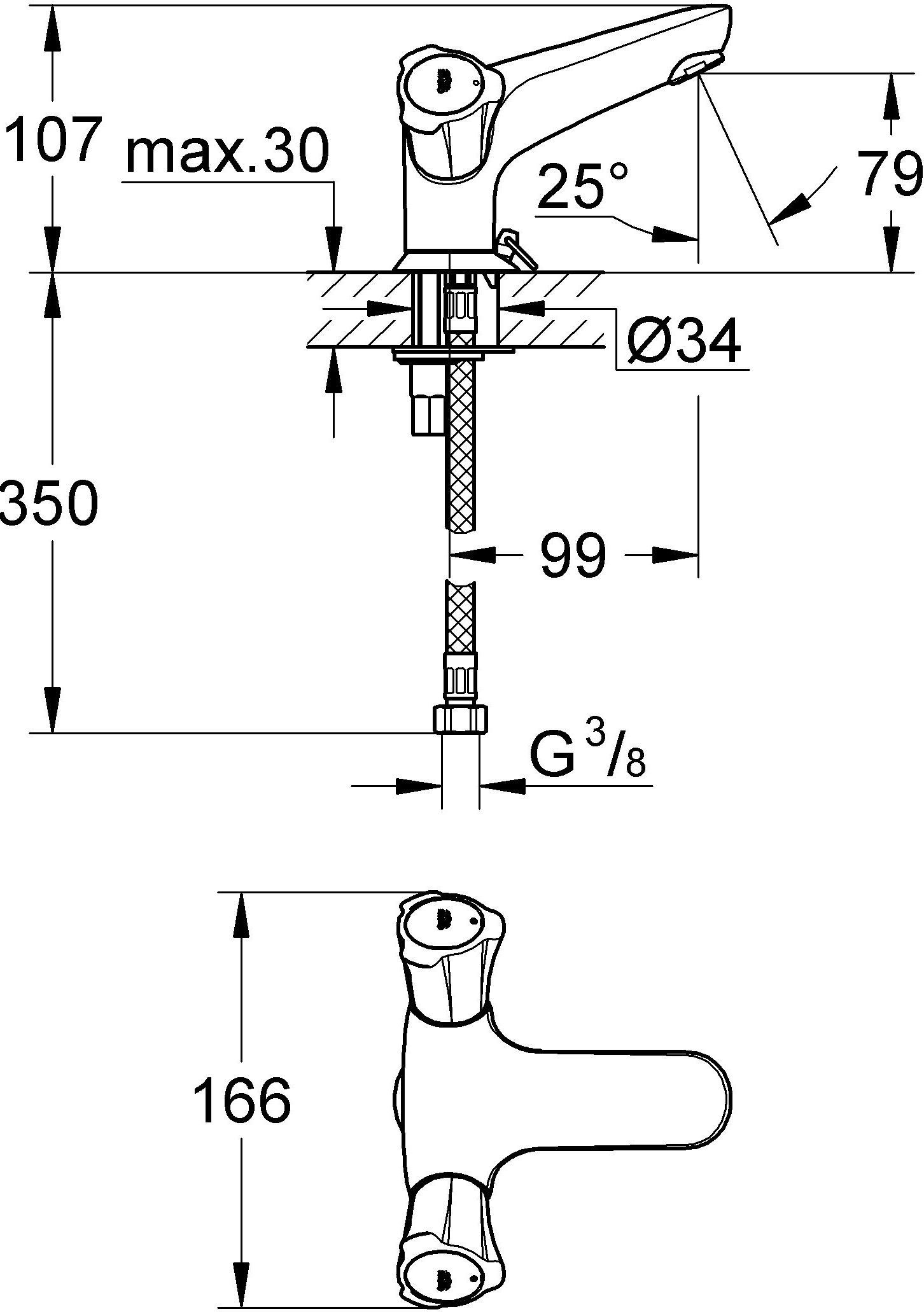 Смеситель Grohe Costa L 21100001 для раковины - 2