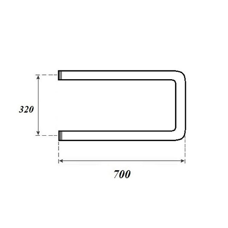Полотенцесушитель водяной Point П-образный 32х70 хром PN35337 - 1
