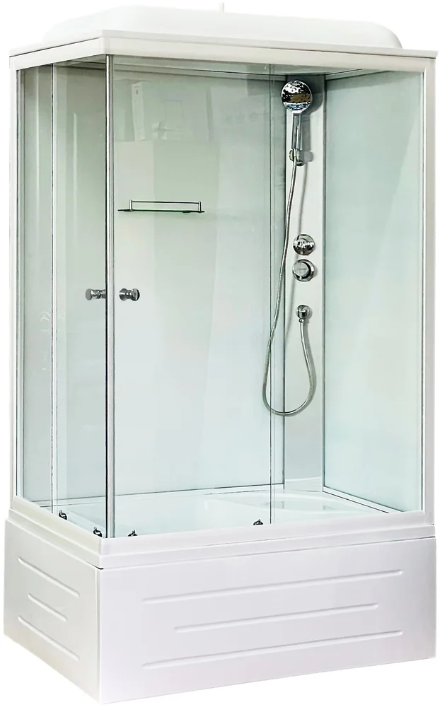 Душевая кабина Royal Bath 100x80 R стекло прозрачное задняя стенка белая RB8100BP5-WT-R - 0