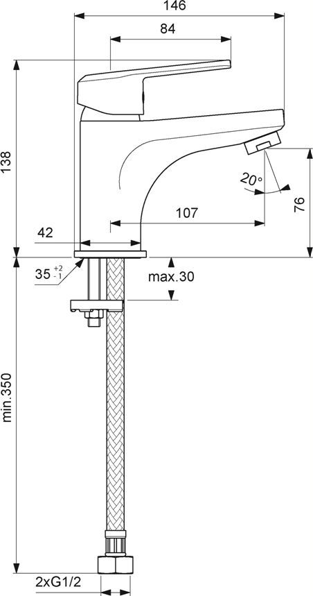 Смеситель для раковины Vidima Balance хром  BA264AA - 1