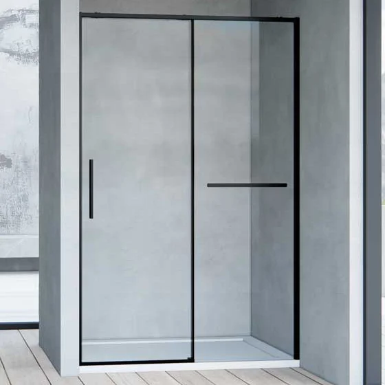 Душевая дверь Vincea Slim Soft 150х200 профиль черный стекло прозрачное VDS-1SS150CLB - 0