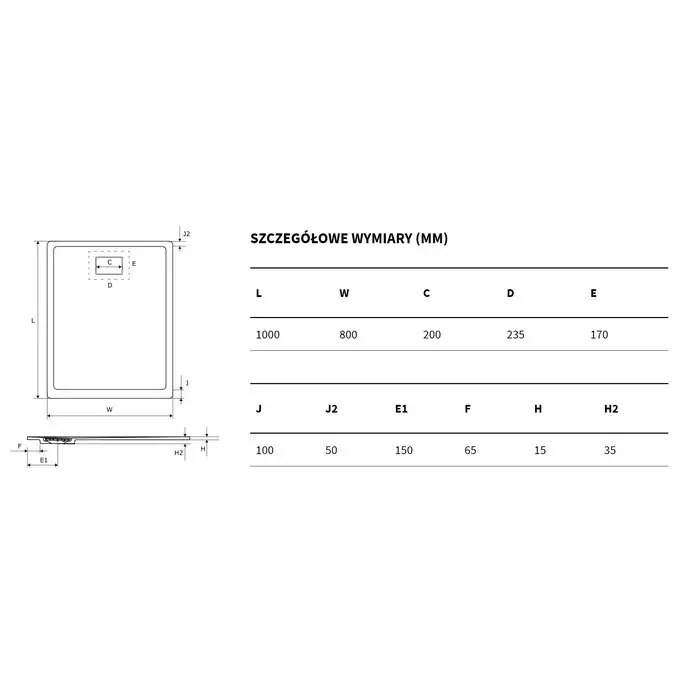 Поддон для душа EXCELLENT Lavano 100x80 бежевый BREX.1103.100.080.CAN - 2