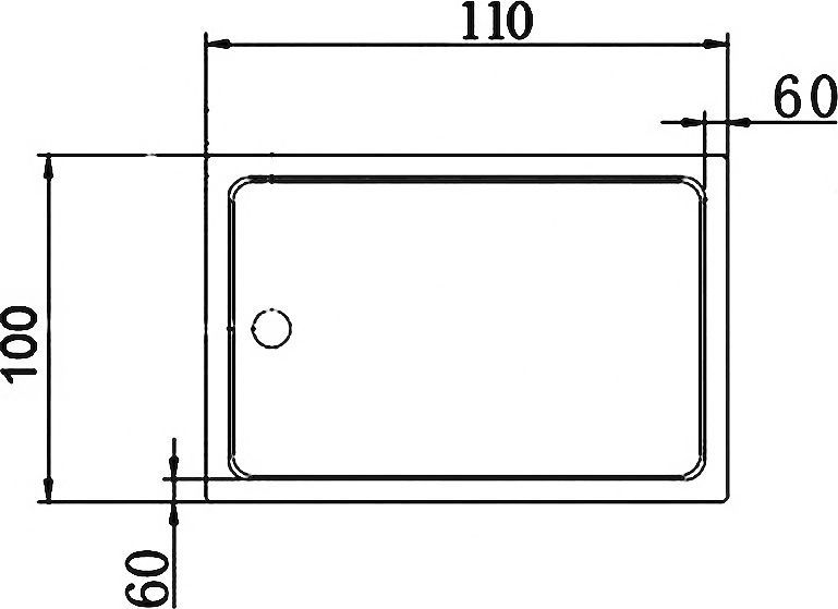 Поддон для душа Cezares Tray прямоугольный 110/100, акриловый TRAY-A-AH-110/100-15-W - 2