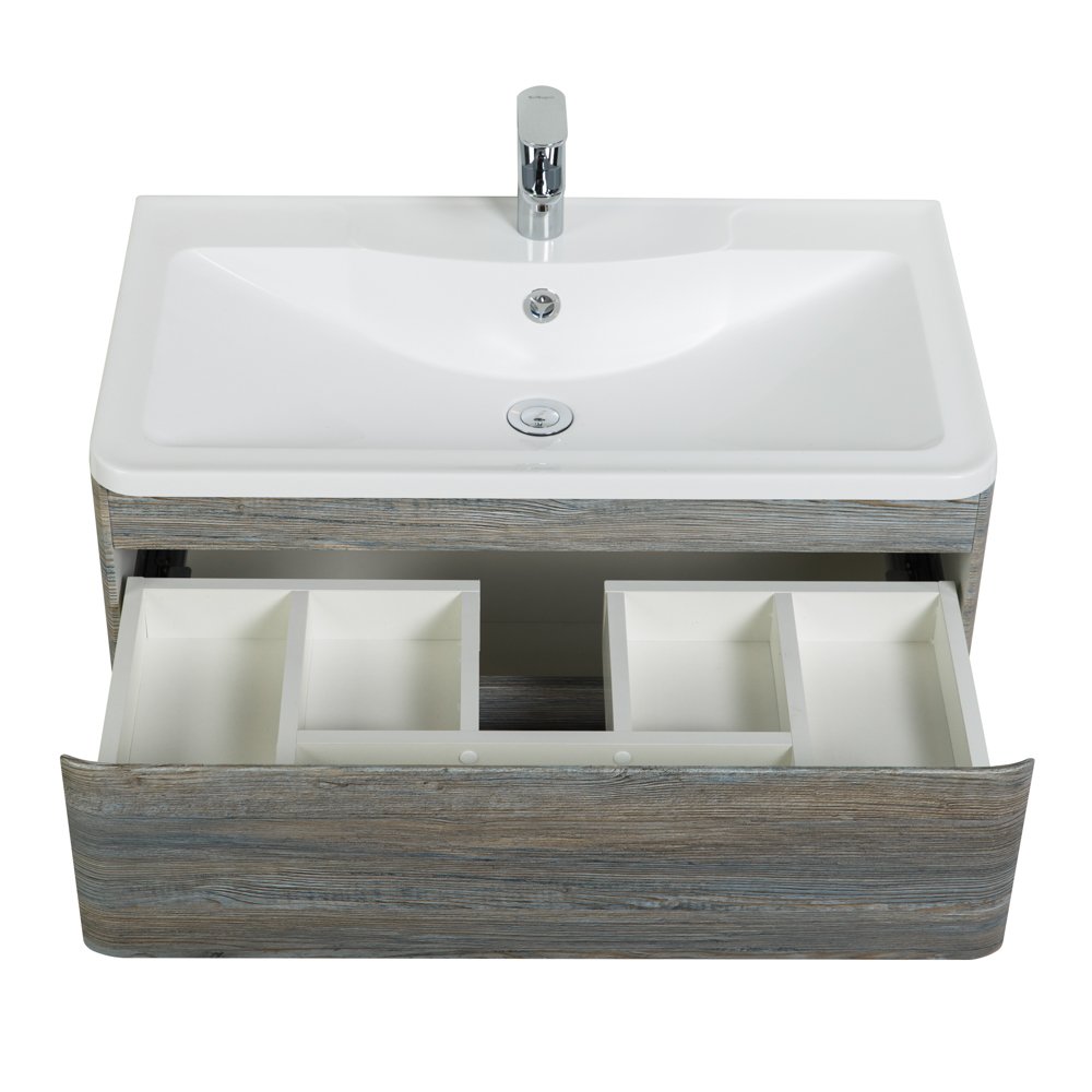 Тумба с раковиной BelBagno Albano 100 светлое дерево - 8