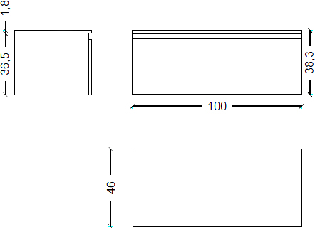 Тумба Armadi Art Flat Valessi Uno-S 100 белый глянец 897-100-W - 1