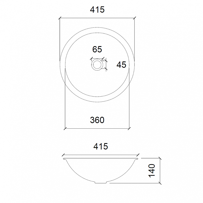 Накладная раковина Abber Glas 42 прозрачная AK2302 - 1