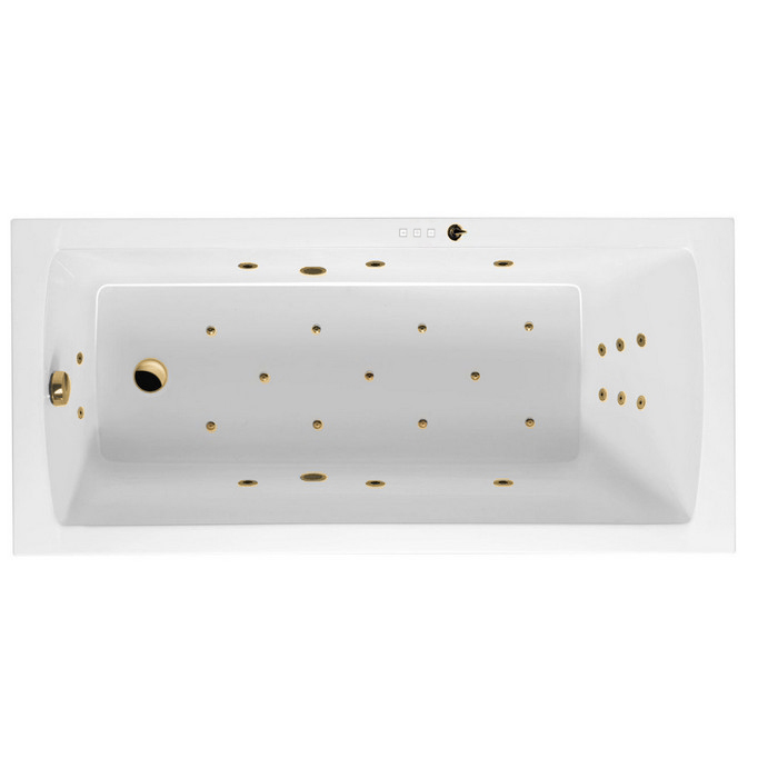 Ванна акриловая Excellent Aquaria Ultra 170х75 с гидромассажем белый - золото WAEX.AQU17.ULTRA.GL - 0