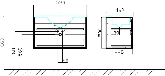 Комплект мебели Sanvit Рольф-2 60 белый глянец - 4