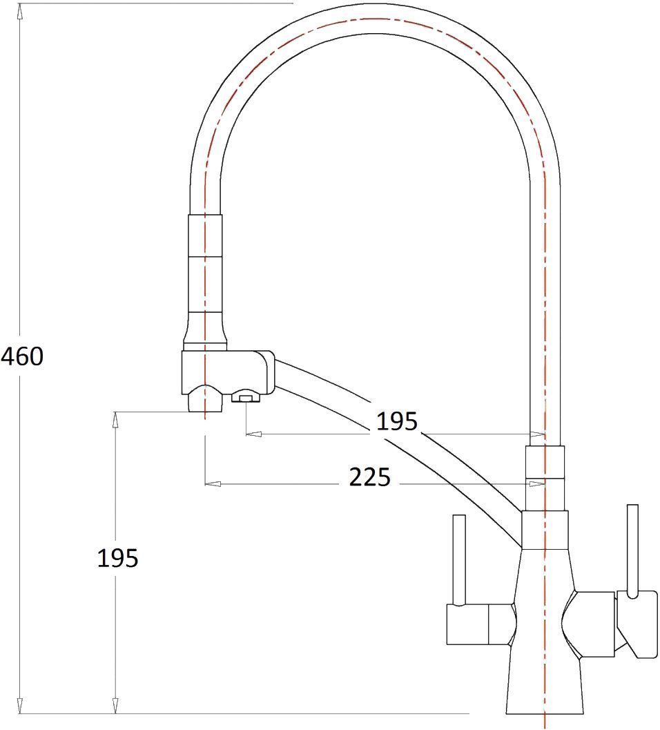 Смеситель Zorg Sanitary ZR 338-8 YF satin для кухонной мойки - 1