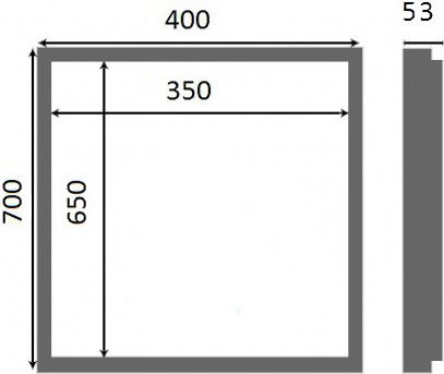 Люк настенный Люкер AL-KR 70x40 - 11
