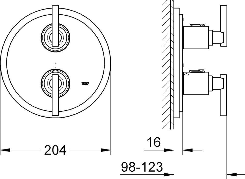 Термостат Grohe Atrio 19399000 для ванны с душем - 1