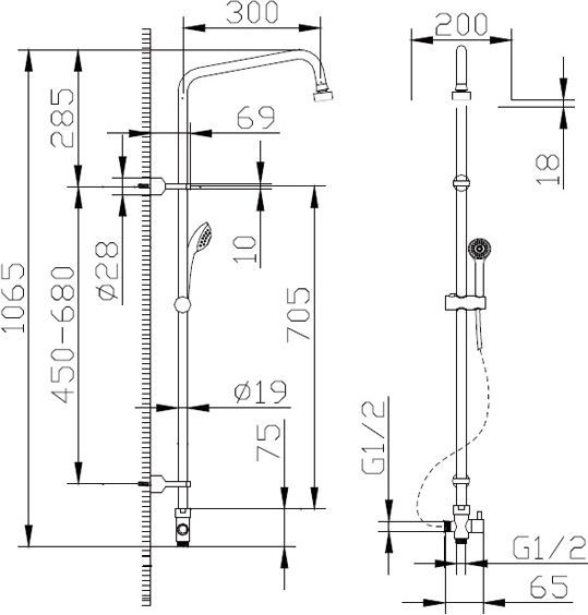 Душевая стойка Bravat Fit D283CP-2A-RUS - 11